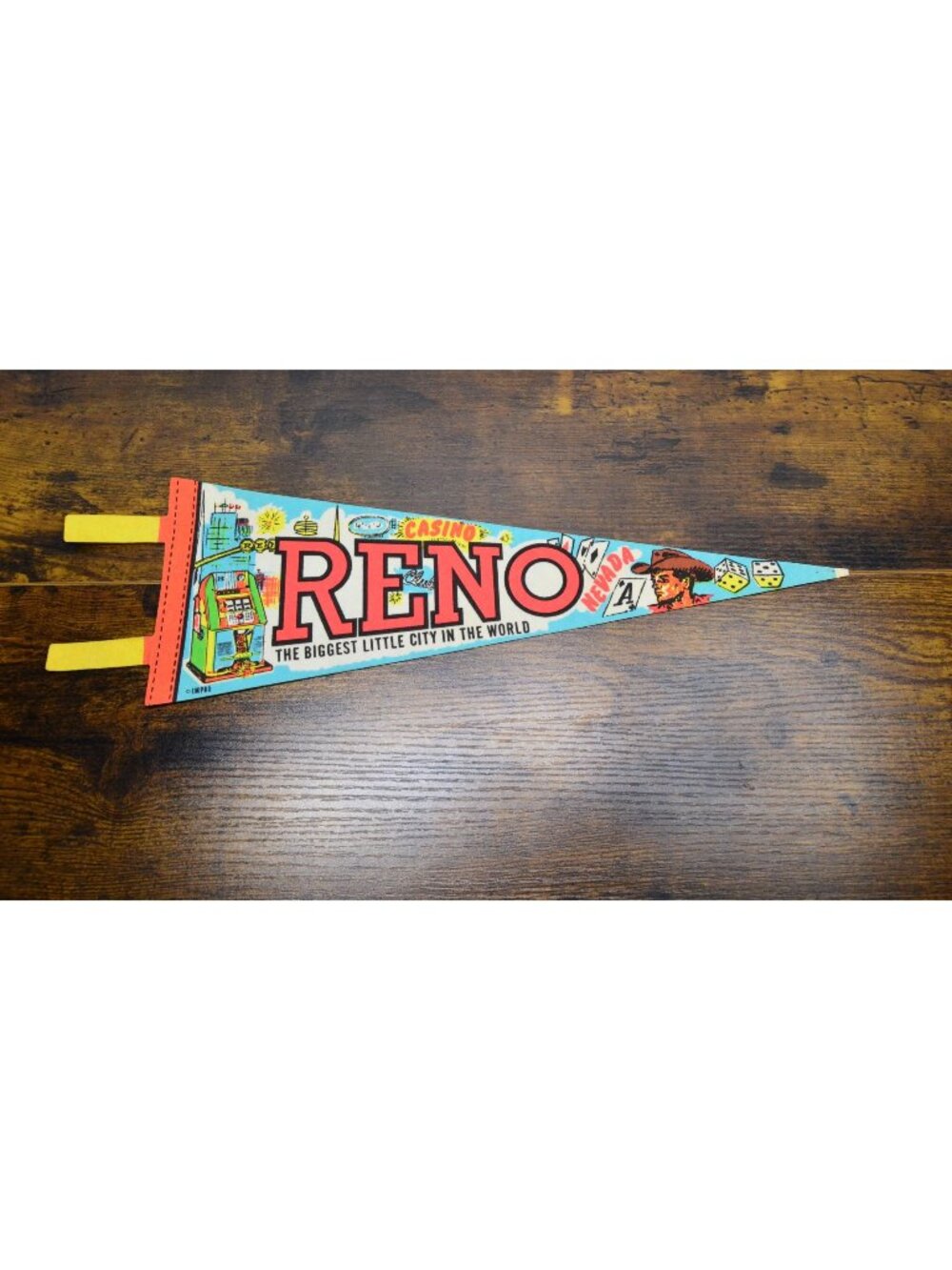 Vintage Reno, Nevada mini pennant Collectible 14.5 inches